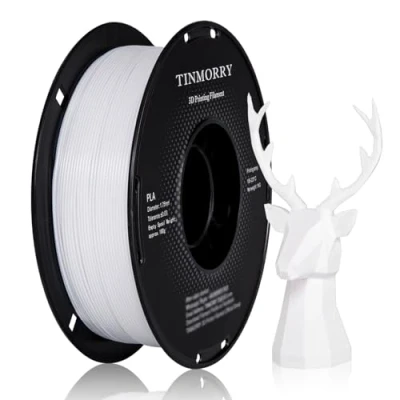 Bild av PLA filament 1,75 mm, TINMORRY 3D skrivare mm1 kg spool, vit