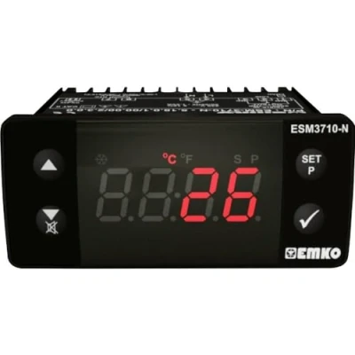 Bild av Emko ESM 3710 N 2 justeringspunkter PTC temperaturregulator 50 till 130 C relä 16 A (L x B H) 65 76 35 mm