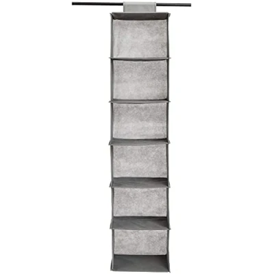 Bild av Amazon Basics Hängande förvaring för skåpet väggskåp, 6 hyllor, grå, 22D x 29 W 23 H cm