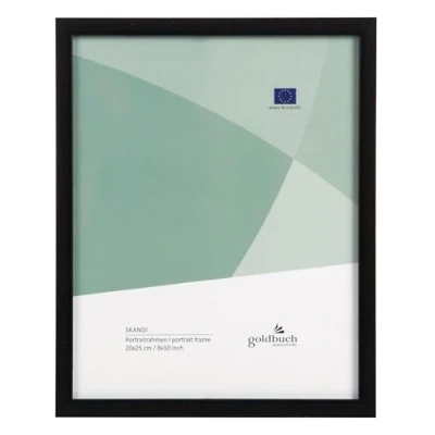 Bild av goldbuch bildram Skandi 20 x 25 cm, enkel ram av äkta trä, porträttram att ställa in, träram med vägghållare, fotoram, svart ram, 90 0895