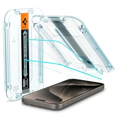 Bild av Szkło Hartowane Spigen Glas.Tr Ez Fit 2 Pack Iphone 15 Pro Max Clear