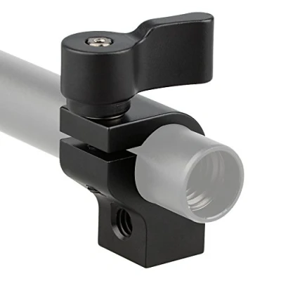Bild av CAMVATE 15 mm enkelstångsklämma för kamera DSLR skensystem (justerbar svart spärrvingmutter)