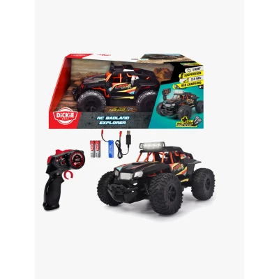 Bild av Dickie Toys RC Badland Explorer 32 cm stor fjärrstyrd monstertruck, 100% RTR, med 2 kanals radiofjärrkontroll, snabb upp till 15 km/h, lämplig för barn från 6 år, 201107005