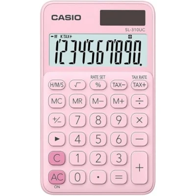 Bild av Casio SL 310UC PK rosa fickminiräknare display: 10 sol, batteridriven (B x H D) 70 8 118 mm