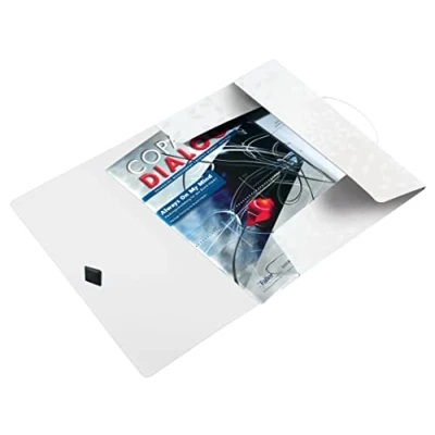 Bild av Leitz WOW Snoddmapp, 3 klaffar, A4, upp till 150 ark, flexibel plast, vit, 45990001