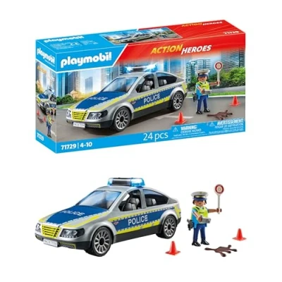 Bild av Playmobil Action Heroes Polisbil Leksaksbil Leksaker för barn från 4 år 71729
