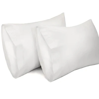 Bild av Lirex 2 pack örngott, 100% Bomull 400 trådar Andas örngott Kuddfodral, 40 x 60 cm, Vit