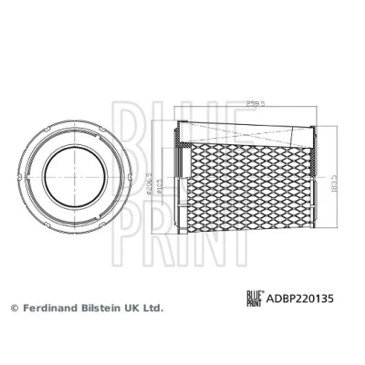 Bild av Luftfilter BLUE PRINT ADBP220135