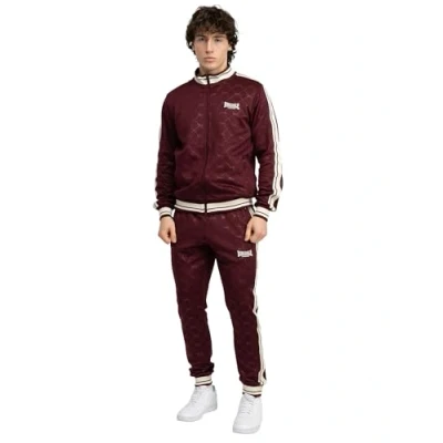 Bild av Lonsdale Herr träningsoverall smal passform ASHWELL Oxblood/ecru XL, Oxblood/ecru, XL