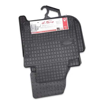 Bild av FROGUM 0395 Ensemble de tapis sol Caoutchouc avant et arrière 4 noir Sur mesure VOLKSWAGEN: Touran I