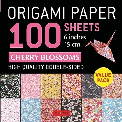 Bild av Origami Paper 100 Sheets Cherry Blossoms 6&quot; (15 cm): Tuttle Paper: Double Sided Printed with 12 Different Patterns (Instructions for 5 Projects Included)