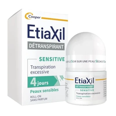 Bild av ETIAXIL Deperspirant deodorant överdriven svettbehandling armhålor känslig hud 4 dagars effektivitet 15 ml