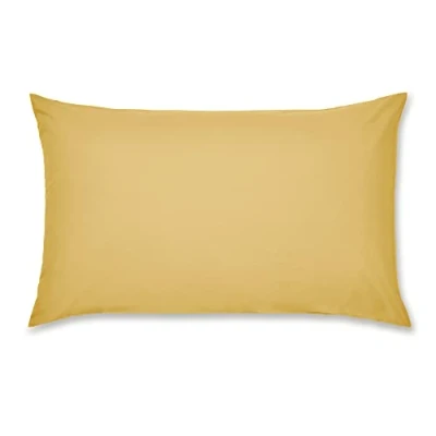 Bild av Catherine Lansfield Easy Iron Percale standard örngott par ockra gul