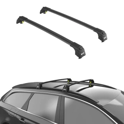 Bild av TURTLE takhylla för Audi A6 Avant (C8) 2019 2024 Air2 Cross Bars 2 st aluminium stöldskyddsbagage