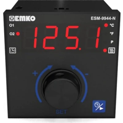 Bild av Emko ESM 9944 N 2 punkts, P, PI, PD, PID Temperaturregulator Pt100, J, K, R, S 200 till 1700 C Relä 7 A, 5 A (L x B H) 96 mm