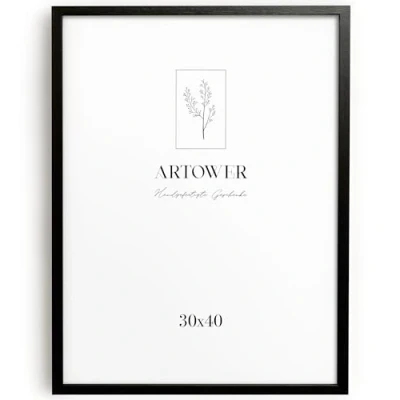 Bild av Artower® Bildram för 30 x 40 cm svart trä tunn ram affischram stor vintage collage Picture Frame Black Wood Träram affisch äkta