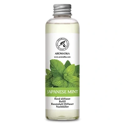 Bild av Reed Diffuser Refill Japanese Mint 200ml Scented with Natural Essential Oil Scent Room Freshener Diffusers Home Fragrance