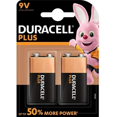 Bild av Duracell Alkaliskt batteri 9V x 2 Plus (6LR61)