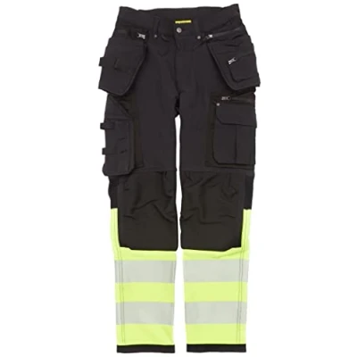 Bild av VARSELBYXA 1993 1642 4 VÄGS STRETCH SVART/VARSELGUL D120 Beijerbygg Byggmaterial