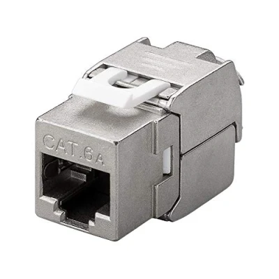 Bild av Pro Keystone module RJ45 CAT 6A STP 500 MHz slim line Silver