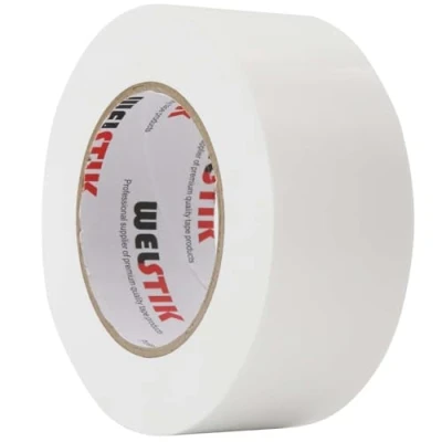 Bild av WELSTIK Professionell kvalitet, självhäftande tejp, färgglad truban för reparation, pyssel, gör det själv hantverk, användning inomhus och utomhus, 50 mm x 41 m, 7,5 tjock, vit