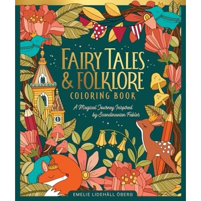 Bild av Fairy Tales &amp; Folklore Coloring Book: A Magical Journey Inspired by Scandinavian Fables