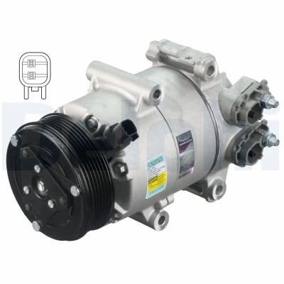 Bild av DELPHI CS20323 compresseur De Climatisation Visteon VS16 PAG 46 avec huile FORD: FIESTA 6