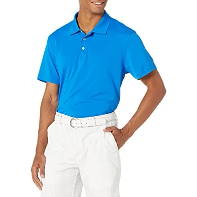 Bild av Amazon Essentials Men&#039;s Golfpikétröja smal passform snabbtorkande, Blå metallic, S