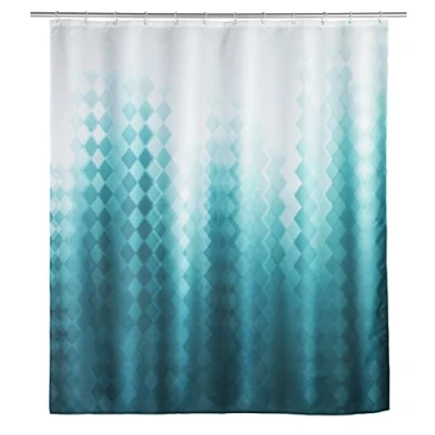 Bild av WENKO Duschdraperi Tullin, vattenavvisande, med 12 duschdraperiringar, polyester, flerfärgad, 180 x 0 200 cm