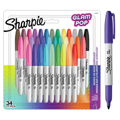 Bild av Sharpie Permanent Marker Fine Glam Pop 34 st