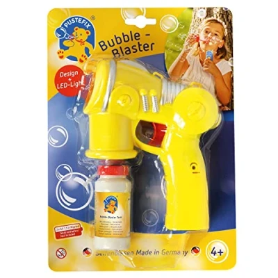 Bild av PUSTEFIX Bubble Blaster I 60 ml Water Soap Leksakspistol för barn Födelsedag, Bröllop &amp; Sommarfest Färgglada bubblor och vuxna, Flerfärgad