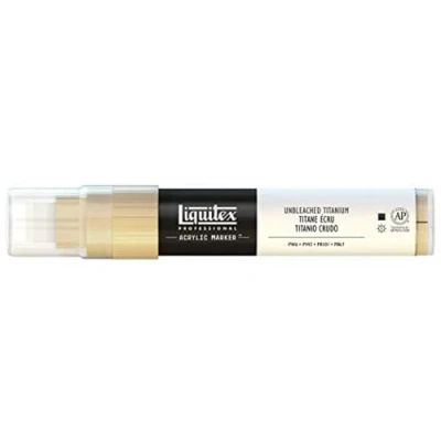 Bild av Liquitex 4610434 Professional Paint Marker, akrylmärkpenna med högpigmenterad vattenbaserad akrylfärg för inomhus och utomhusbruk, bred spets oblekt titan