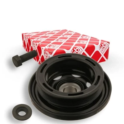 Bild av febi BILSTEIN 33600 Poulie Damper 6PK 192 5 avec raccord de tuyau, vis Plus MERCEDES BENZ: Sprinter 3.5 T Van, Classe E Berline, CLK Coupe