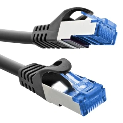 Bild av InLine® Patchkabel, Cat.6A, S/FTP, TPE (LSZH), CCA, PoE, LAN, Ethernet, nätverkskabel, RJ45 Gigabit, grå, 1 m, 72601