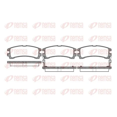 Bild av REMSA 0347.02 Jeu de plaquettes frein Essieu arrière contact signal d&#039;usure inclus NISSAN: TERRANO 1, Pathfinder 1