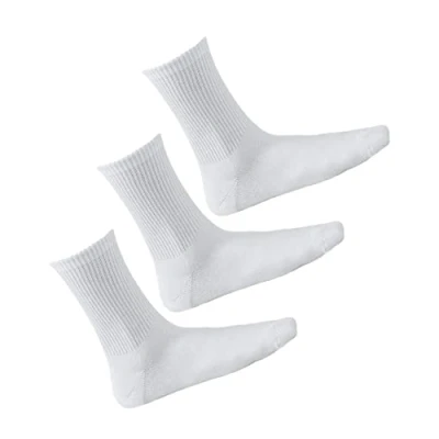 Bild av VITSOCKS 85% Bambu Vadderade Sportstrumpor Herr, Retro Tubsocka (3 PAR) Mjuk Mysig Andas, 3x vit, 39 42