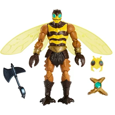 Bild av Masters of the Universe Masterverse actionfiguren Buzz Off, New Eternia Spy in Sky, MOTU samlarobjekt med utfällbara vingar, HLB49