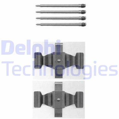 Bild av DELPHI LX0398 Kit d&#039;accessoires, plaquette de frein à disque MERCEDES BENZ: Classe E Berline, CLK Coupe, C Break
