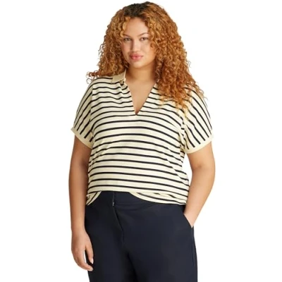 Bild av Tommy Hilfiger Curve Piké, Storlek: 54, Calico/dark night navy
