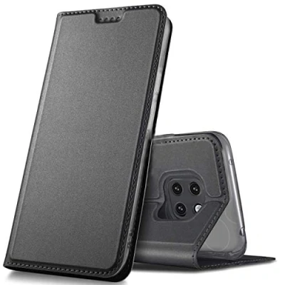 Bild av Verco mobilfodral för Huawei Mate 20 Pro, Premium bokväska flip fodral Pro skal plånboksfodral pu läderväska [integrerad magnet], Svart