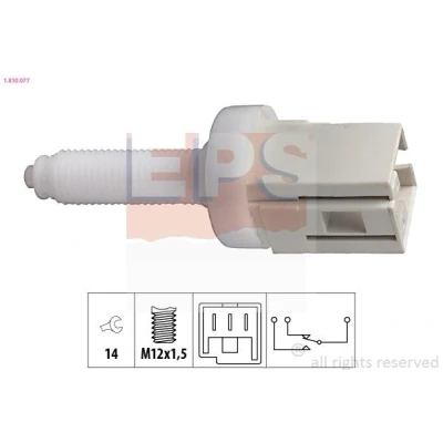 Bild av EPS 1.810.077 Interrupteur des feux de freins mécanique M12x1,5 Made in Italy OE Equivalent