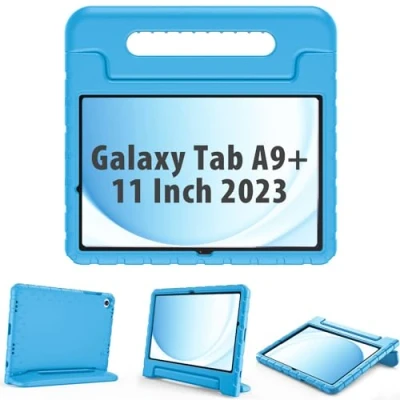 Bild av ProCase barnfodral för Samsung Galaxy Tab A9+/A9 Plus 11 tum 2023 (SM X210), lätt med ställstativ, stöttålig, robust barnskyddande fodral som kan omvandlas handtag och stativfunktion