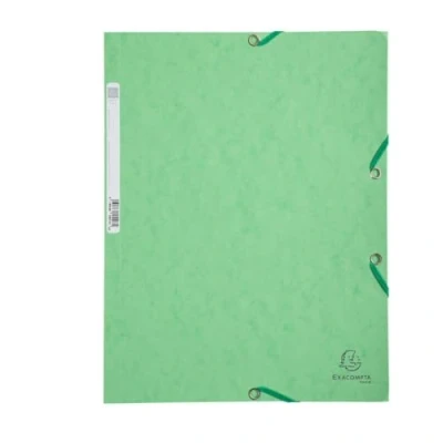 Bild av Exacompta Ref 55513SE 1 mapp med resårband 3 flikig ficka i 400 g/m2 glansig kartong mått 24 x 32 cm för A4 dokument limefärg Arkiveringskapacitet: 250 ark à ca 80 g