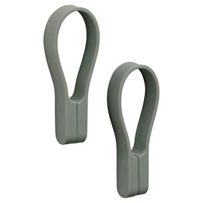 Bild av Zone Denmark Loop handduksclips, handdukshängare, magnetiska clips för handdukar och kökshanddukar, 9 cm, 2 st, olivgrön (grön)