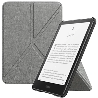 Bild av MoKo Case for All new 7&quot; Kindle Paperwhite 12th Generation 2024&amp;Kindle Colorsoft Signature Edition 2024, Ultra Clear Soft Flexible Transparent TPU Back Cover Light Shell with Auto Wake/Sleep, Grey