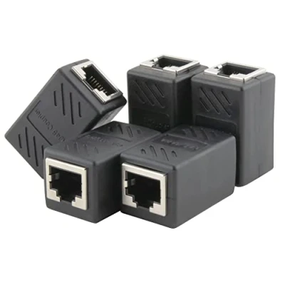 Bild av SeKi RJ45 LAN koppling 5 pack skärmad; kontakt för Ethernet kabel patchkabel coupler adapter kabel, nätverkskabel, nätverkscoupler Cat 8, Cat7, Cat6a, Cat5e, Cat5