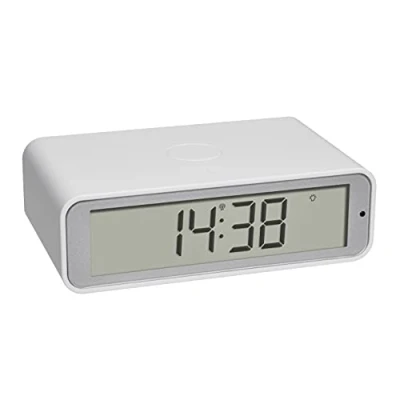 Bild av TFA Dostmann radiostyrd väckarklocka Twist, 60.2560.02, justerbar snooze tid, vändbar display, modern, vit