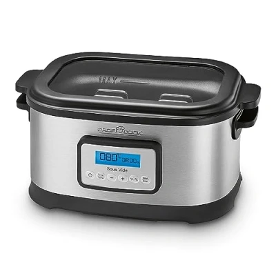 Bild av ProfiCook PC SV 1112 Slow cooker och lågtemperatur sous vide spis Kapacitet 8,5 liter 520 Watt Grå/Svart