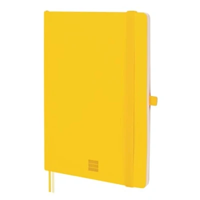 Bild av FINOCAM Nexo Notebook Soft Cover Plain Yellow A5 with Micro Perforated Pages Pocket and Pen Holder 72 Pages, Ideal for Writing Drawing