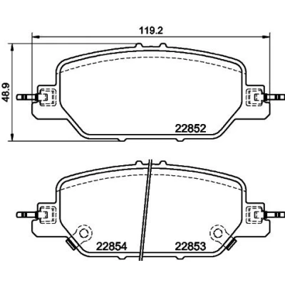 Bild av HELLA 8DB 355 039 191 Jeu de plaquettes frein avec indicateur d&#039;usure accessoires HONDA: CR V 5